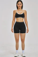 Fitglutes Activewear sports bra and shorts 2-piece set, designed for gym workouts, featuring a sleek, supportive fit in breathable fabric.