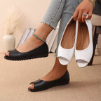 Shopimist peep toe flats sandals featuring a sleek design with open toes and comfortable straps for stylish everyday wear.