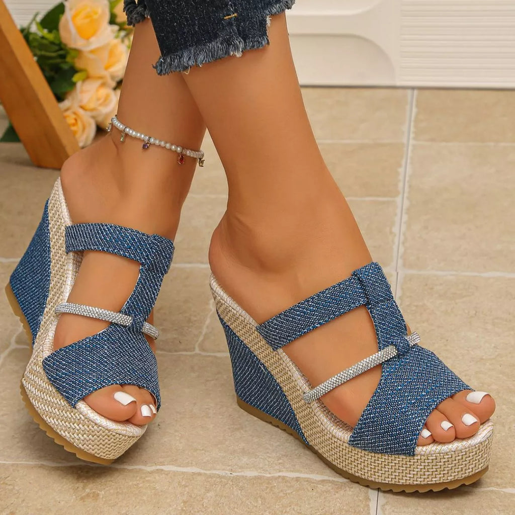 Open toe platform sandals by Shopimist featuring chunky heels and stylish straps, perfect for summer fashion.