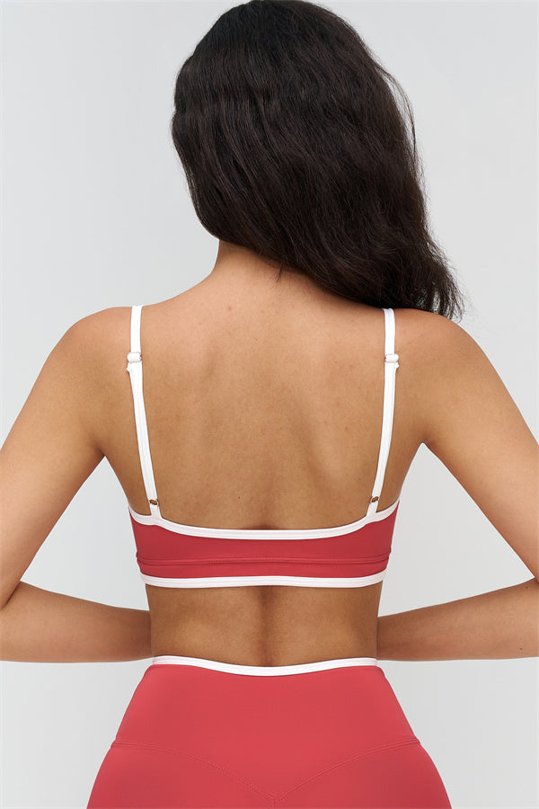 Fitglutes Activewear sports bra and leggings 2-piece set featuring contrast design, ideal for gym and workout sessions.
