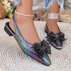 Shopimist point toe block heel sandals featuring sleek design, open toe style, and sturdy block heel for stylish comfort.