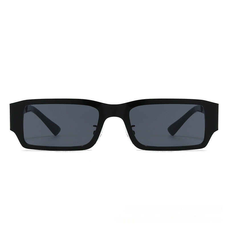 Fashion sunglasses with metal frame and UV protection from FitiqueFit, featuring dark tinted lenses and sleek design.