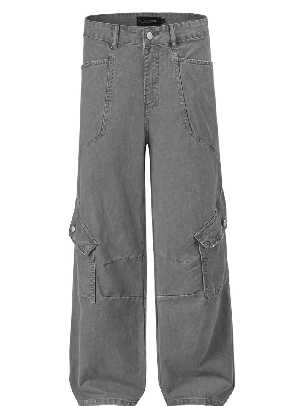 Men's wide leg cargo jeans by Trendsi featuring durable fabric, spacious pockets, and a relaxed fit in a casual denim style.