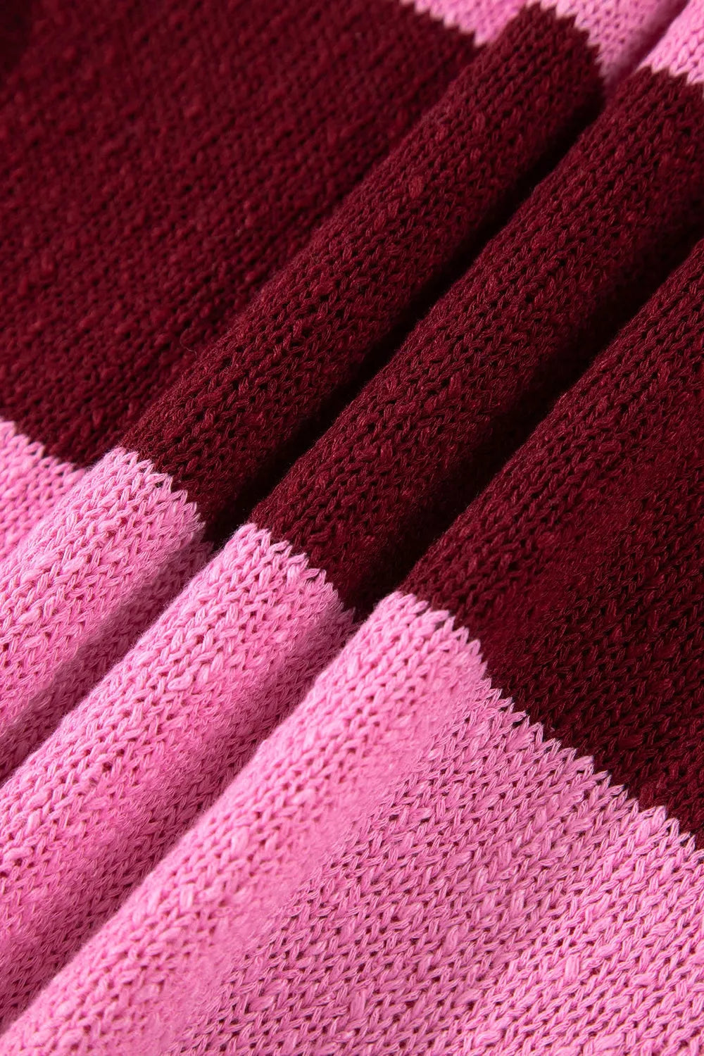 Striped drop shoulder long sleeve knit sweater with a regular fit, featuring a stylish pattern and comfortable design.