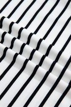 Stripe Contrast Knot Back Ruffle Trim Tank Top