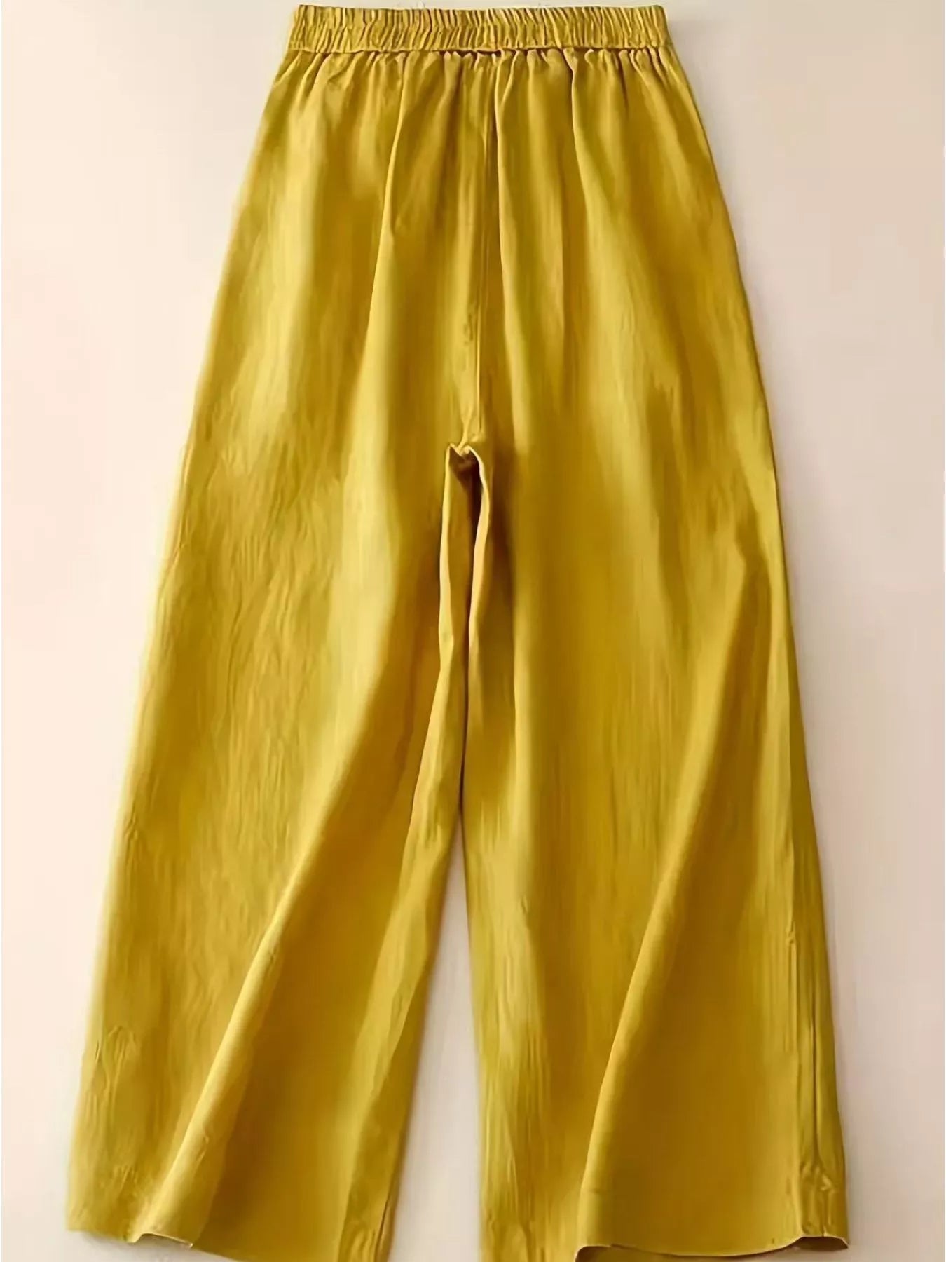 Plush Fashion Hub high-waisted wide-leg cropped pants set with stylish, relaxed fit pants and matching top, perfect for casual wear.