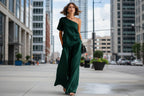 Women's wide-leg pants and top set in casualwear style, featuring a matching three-quarter sleeve outfit by FitiqueFit.