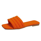 European and American fashion suede square head casual beach sandals by Plush Fashion Hub, featuring a stylish summer design.
