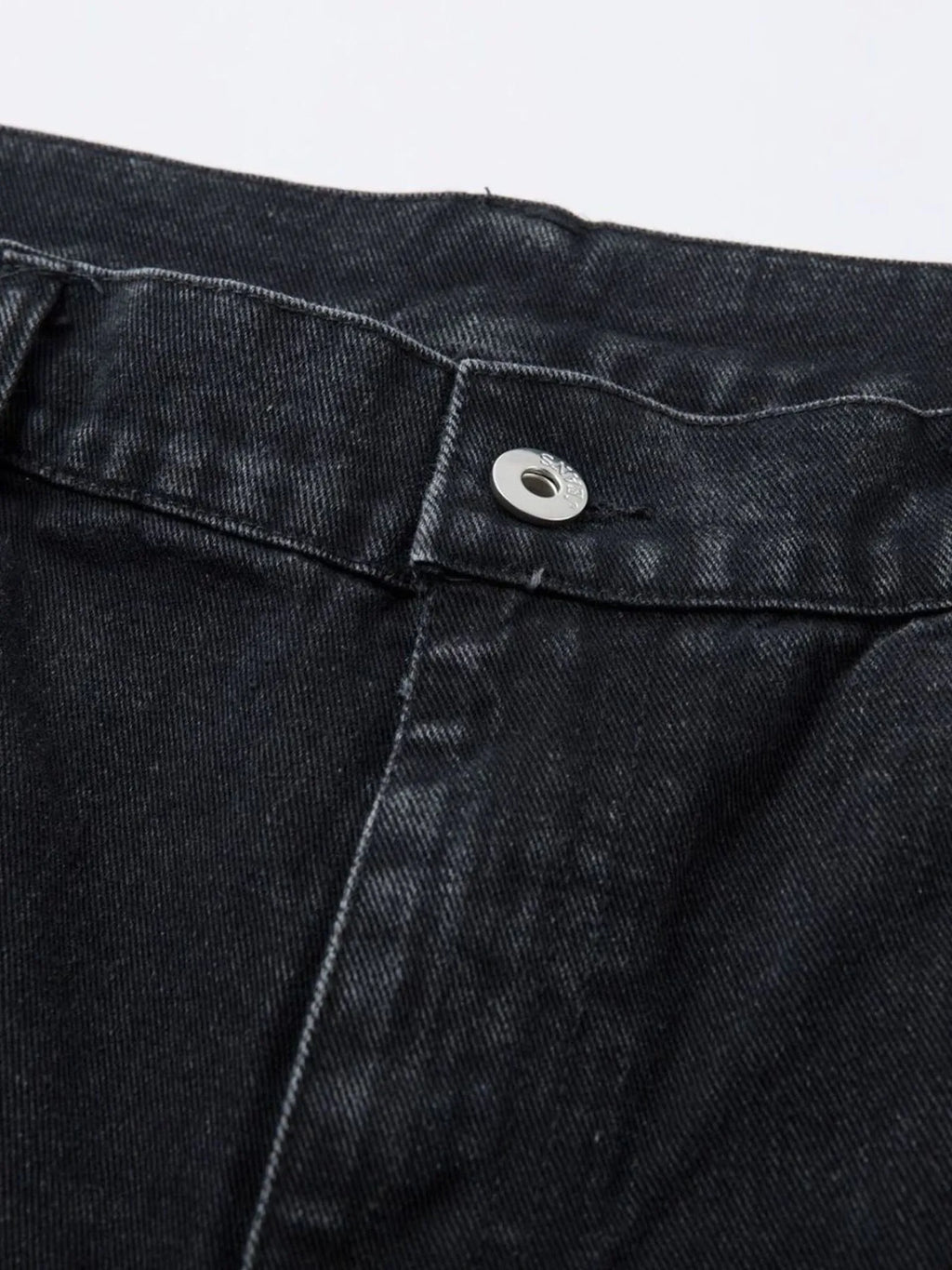 Men's wide-leg denim jeans from Plush Fashion Shop, showing the relaxed fit and classic blue denim fabric.