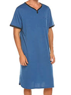 Men's plus size contrast trim short sleeve loungewear set from Trendsi, featuring comfortable fabric and stylish design.