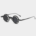 Pure titanium small round sunglasses by FitiqueFit featuring retro luxury style and classic round lenses.