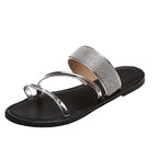 Plush Fashion Hub women's casual rhinestone sandals with breathable straps and outdoor-ready design.
