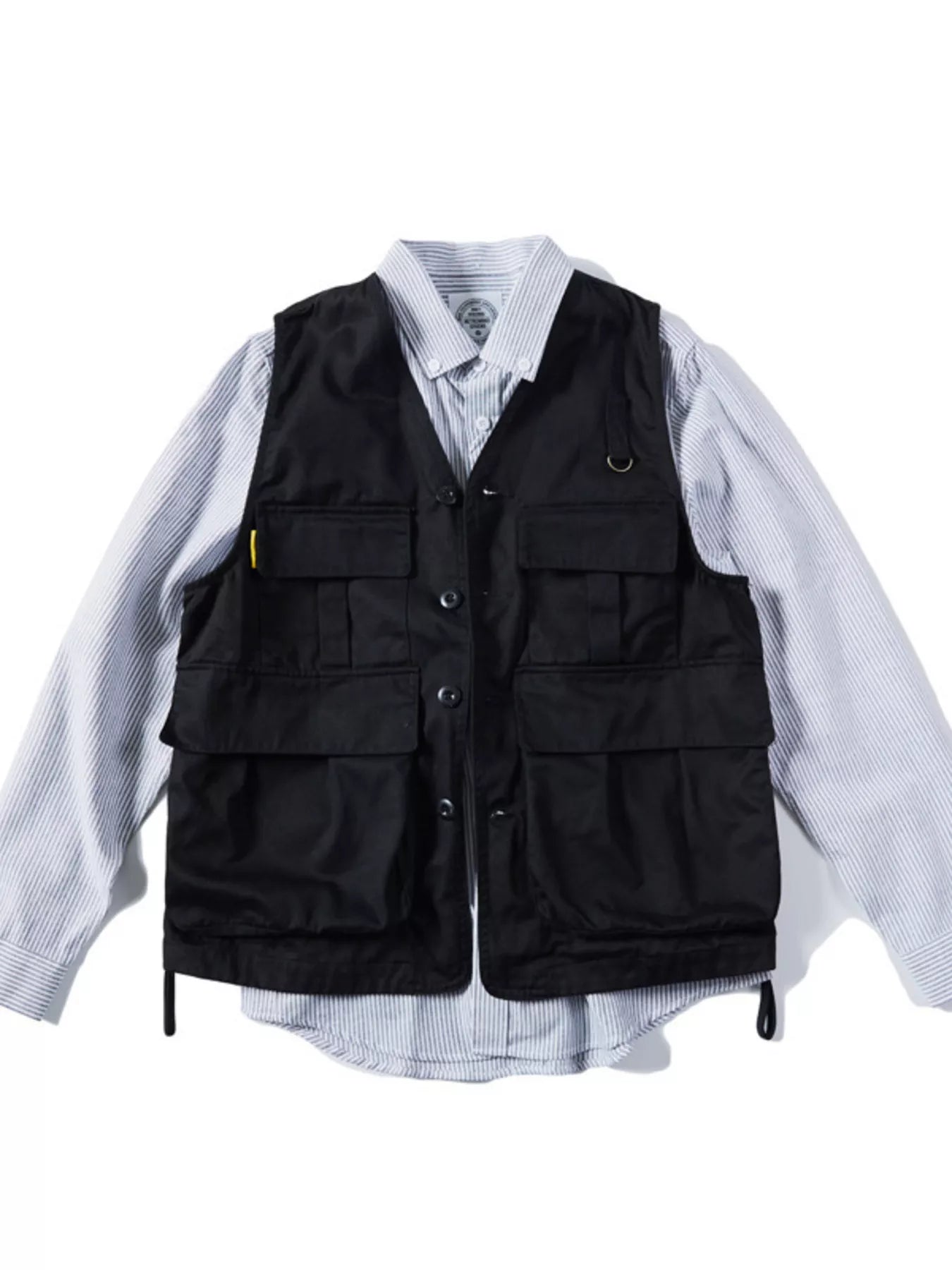 Men's multi-pocket cargo vest by Plush Fashion Hub featuring multiple storage pockets and durable fabric in a casual outdoor style.