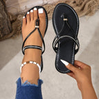 Shopimist toe post flats sandals with comfortable straps and simple design, perfect for casual summer wear.