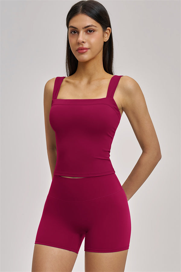 Fitglutes Activewear Swoon Tank Top and Shorts 2-piece set, stylish gymwear with a fitted tank top and matching shorts for workout comfort.