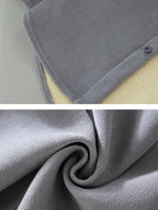 Men's plus size long sleeve button-up jacket by Shopimist, showing the dark-colored jacket with front buttons and collar.