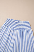 Light beige Brooke waist loose summer pants from Threaded Pear, featuring a relaxed fit and casual style for warm weather.