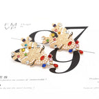 Shopimist Christmas Reindeer rhinestone earrings featuring festive reindeer design with sparkling rhinestones on silver-tone metal.