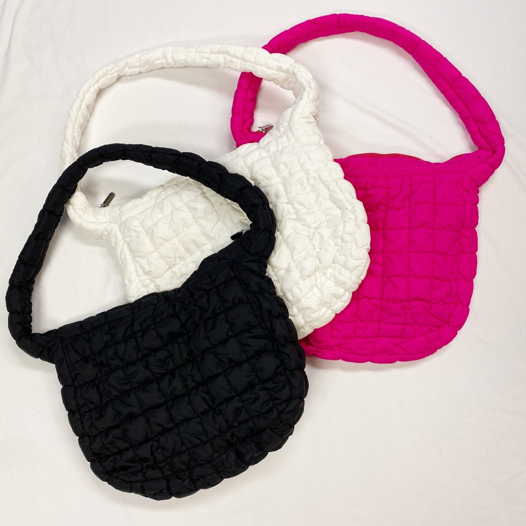 Quilted Plush Fashion Hub Carry All Cross Body Bag with adjustable strap and spacious interior, stylish for everyday use.