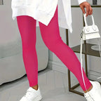 Plush Fashion Hub casual 2-piece set with solid color leggings and letter print hooded sweatshirt, perfect for relaxed style.