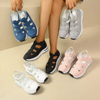 Shopimist cutout round toe platform sandals featuring a stylish design with open toes and chunky heels.
