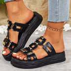 Shopimist open toe platform sandals featuring a chunky heel and stylish design, perfect for summer or casual wear.