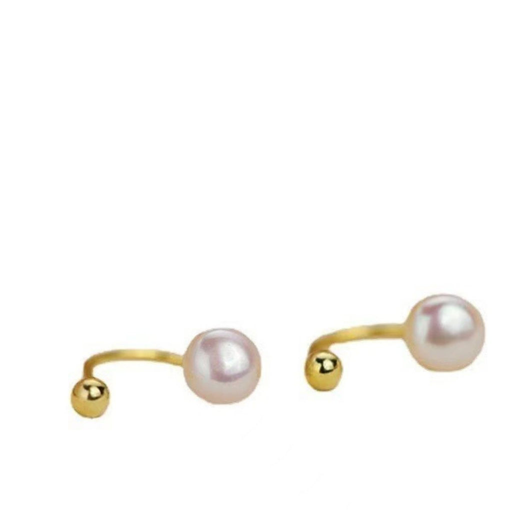 925 sterling silver pearl stud earrings with lustrous white pearls and simple silver posts, elegant jewelry for everyday wear