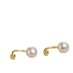 925 sterling silver pearl stud earrings with lustrous white pearls and simple silver posts, elegant jewelry for everyday wear