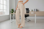 Women's elegant casual suit pants with pockets from FitiqueFit, featuring a tailored fit and classic office trouser style.