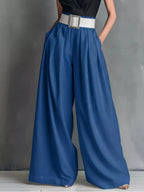 High-waisted wide-leg pants by Shopimist displayed on a model, showcasing the relaxed fit and stylish silhouette.