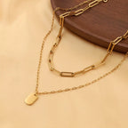 18K Gold-Plated Double Layered Necklace