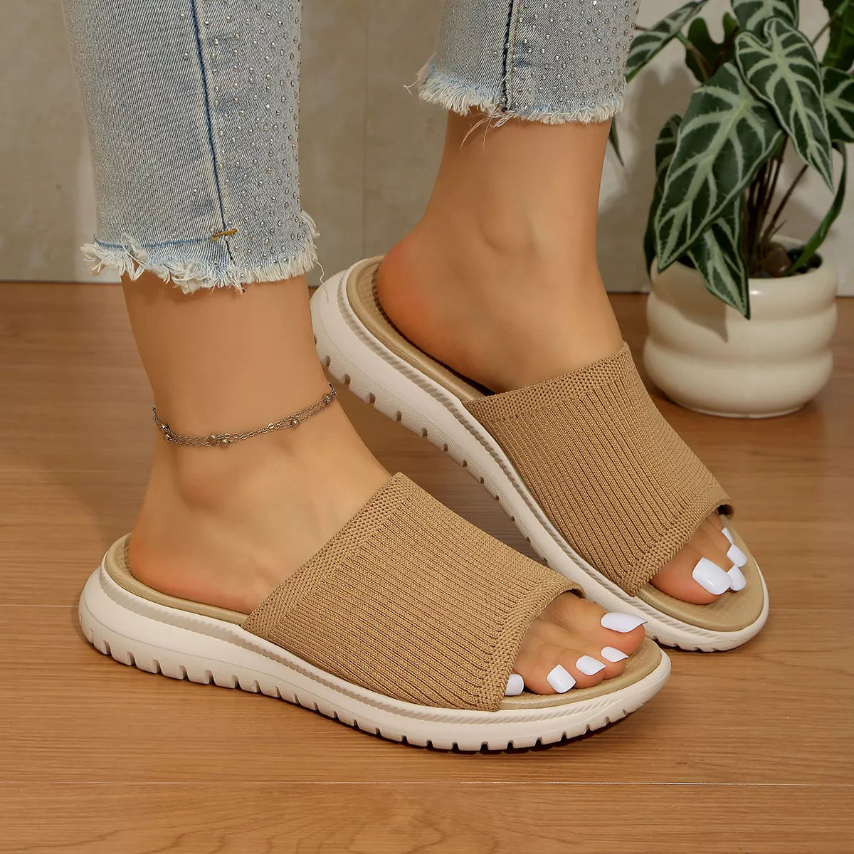Open toe breathable sandals by Shopimist featuring cushioned soles and stylish design, perfect for summer wear.