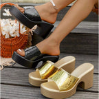 Open toe block heel sandals by Shopimist featuring stylish design and neutral color, perfect for summer or casual wear.