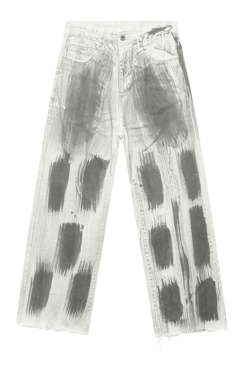 Men's contrast loose denim jeans by Trendsi, featuring relaxed fit and stylish design, shown in the product image.