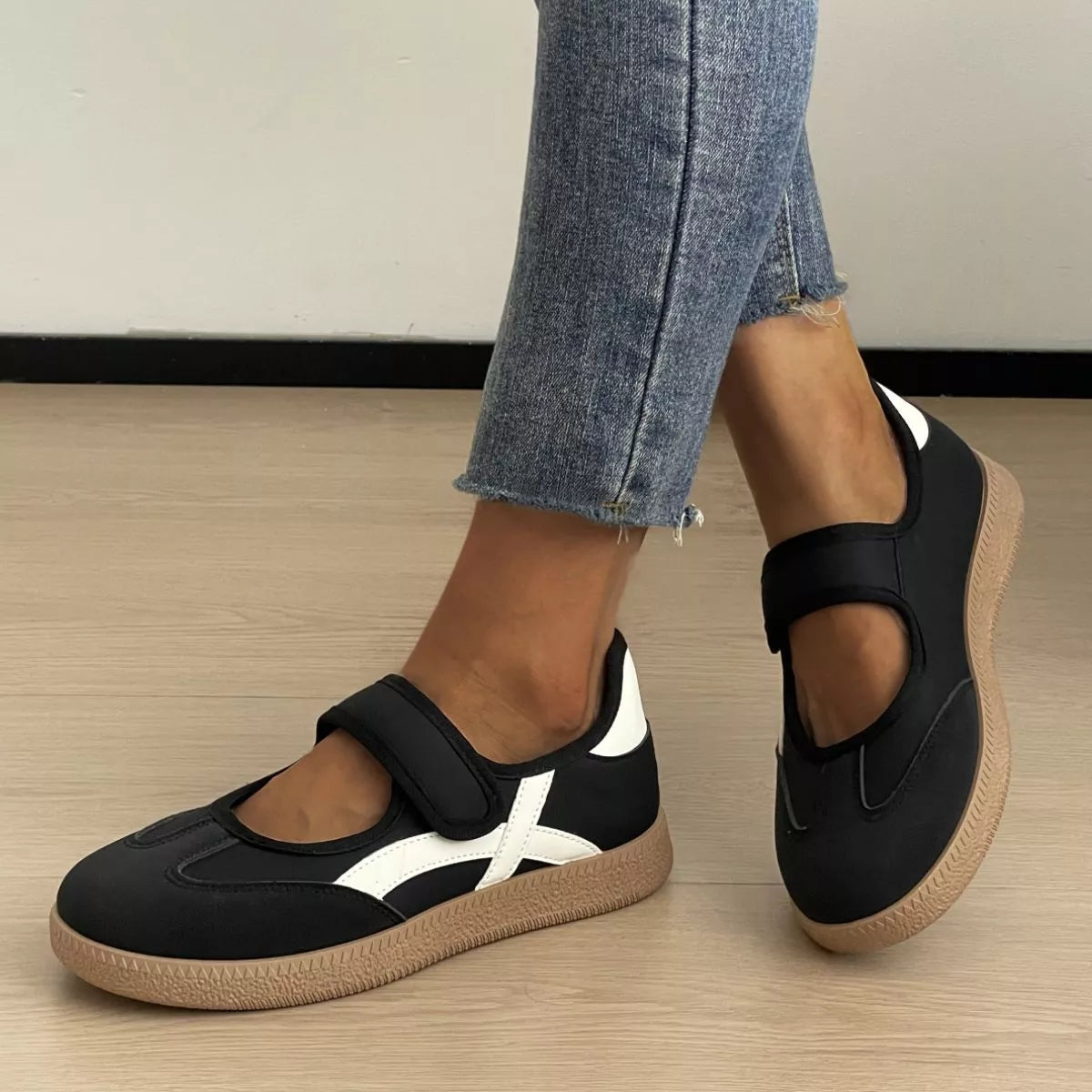 Plush Fashion Hub round toe slip-on shoes with a sleek design, suitable for casual and stylish everyday wear.