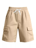 Plus size men's drawstring shorts with side pockets, featuring a rings design, from Trendsi.
