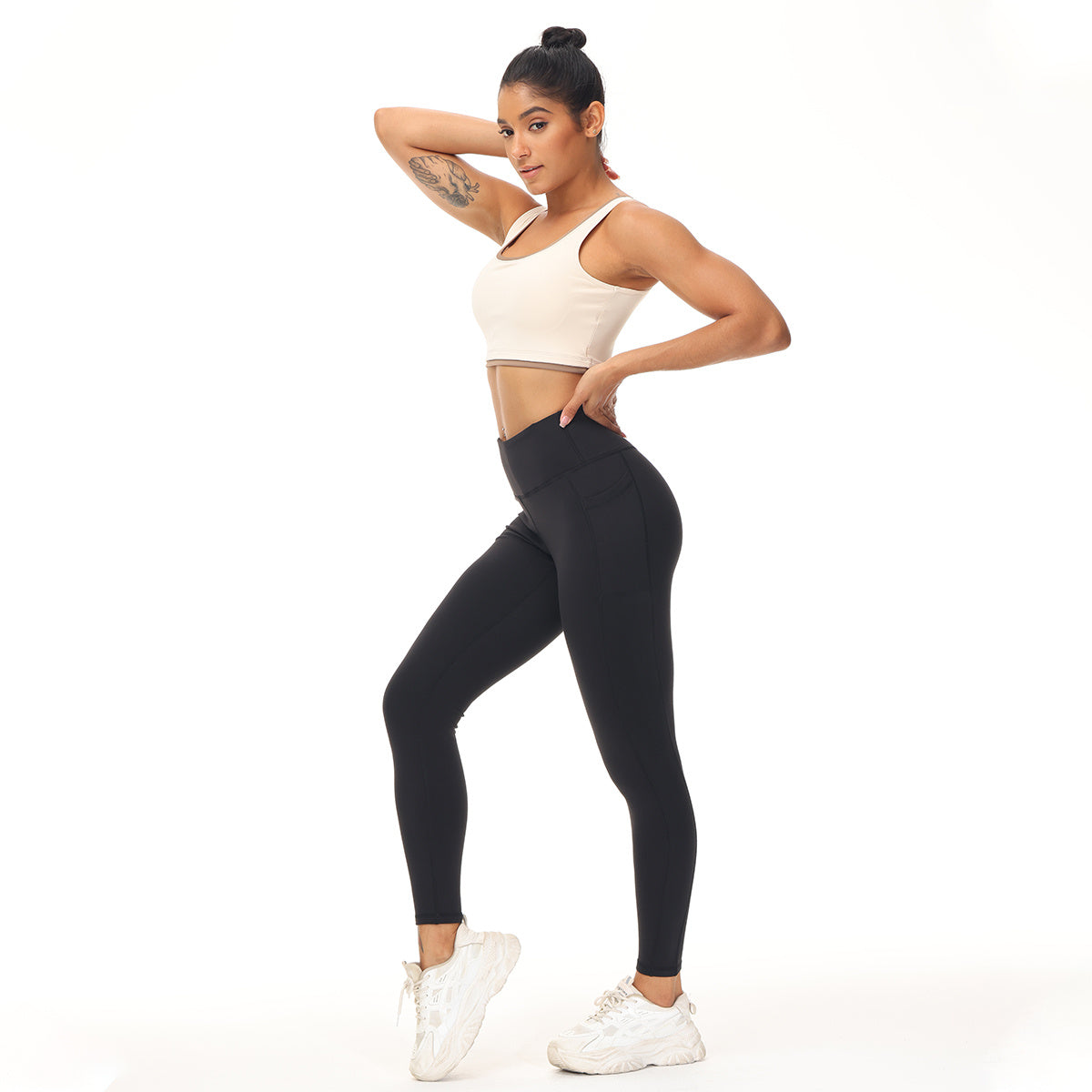 Women's summer flat waist slim activewear by FitiqueFit, featuring lightweight fabric and a fitted design for comfortable movement.