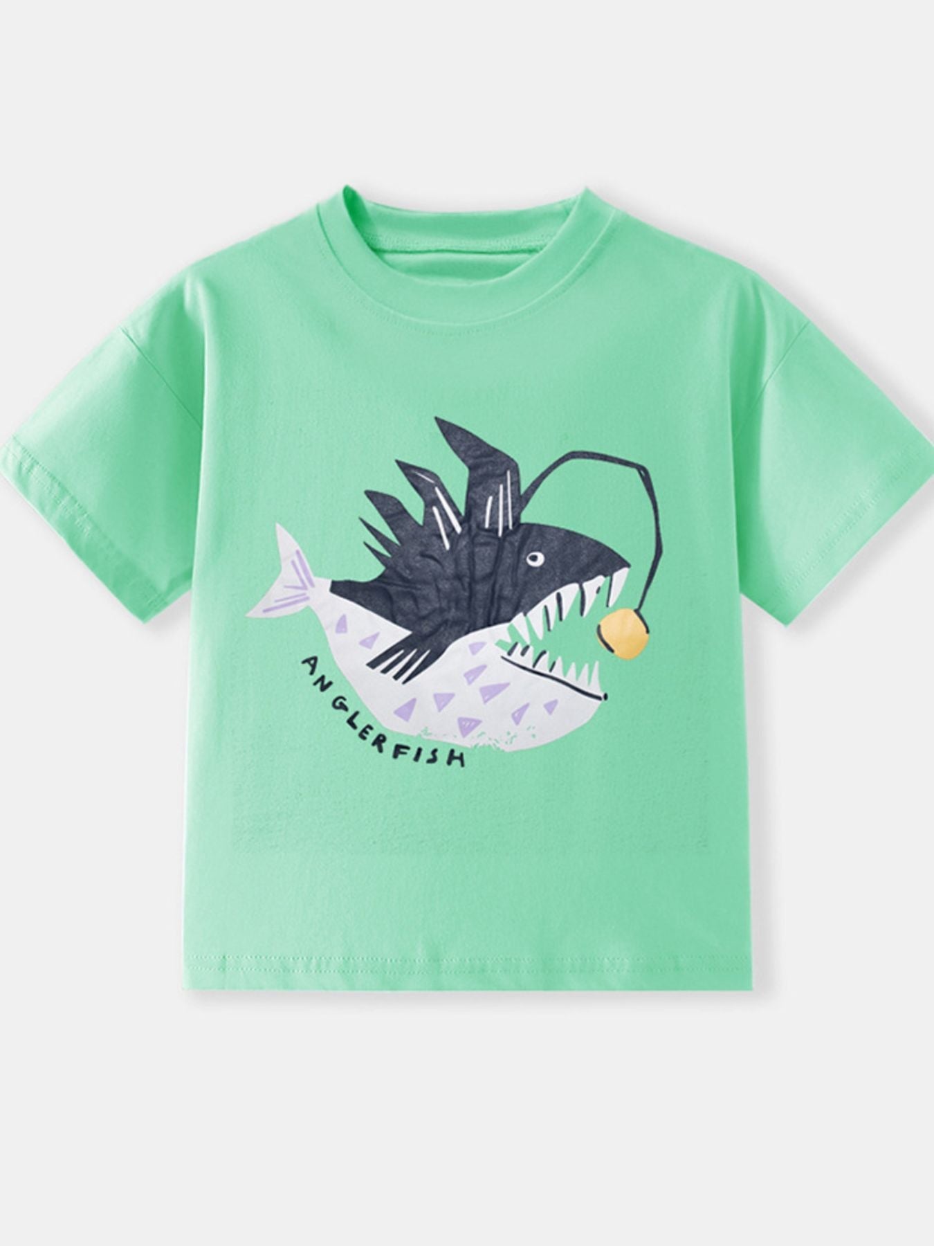 Children's Anglerfish Graphic Short Sleeve T-Shirt - Plush Fashion Hub
