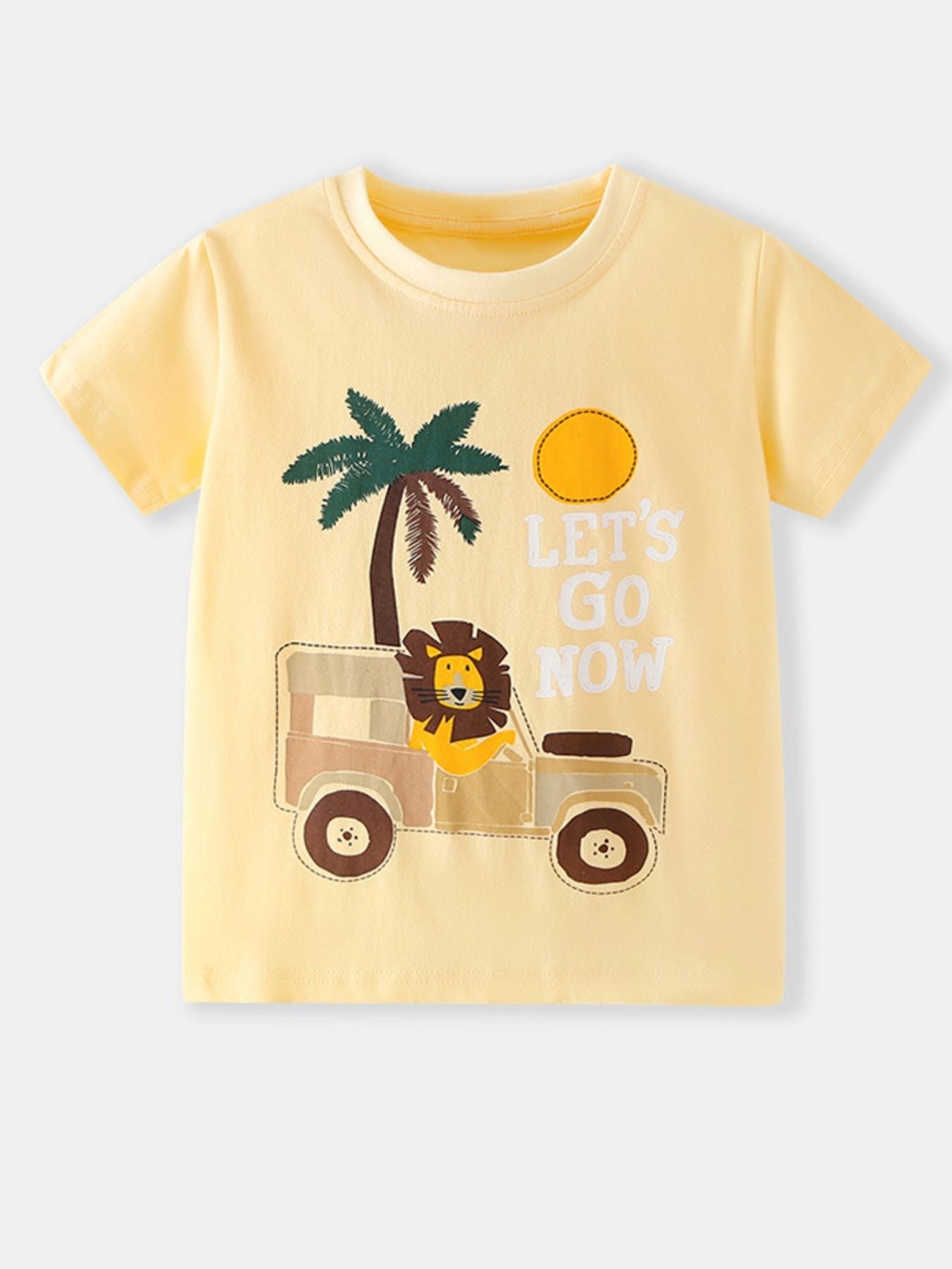 Children's Lion Graphic Short Sleeve T-Shirt - Plush Fashion Hub