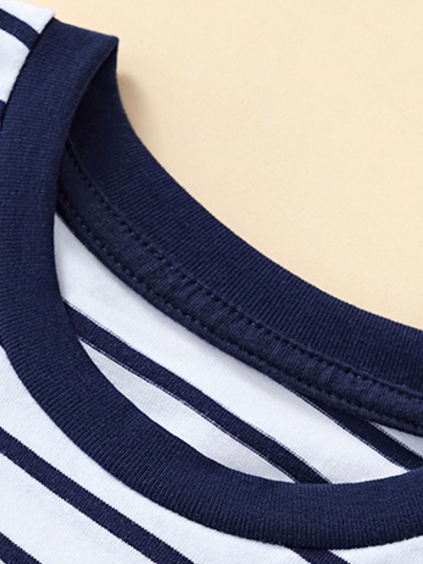 Children's Striped Truck Graphic Crew Neck T-Shirt - Plush Fashion Hub