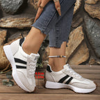 Plush Fashion Hub women's chunky thick-sole breathable sneakers with stylish design and comfortable fit.