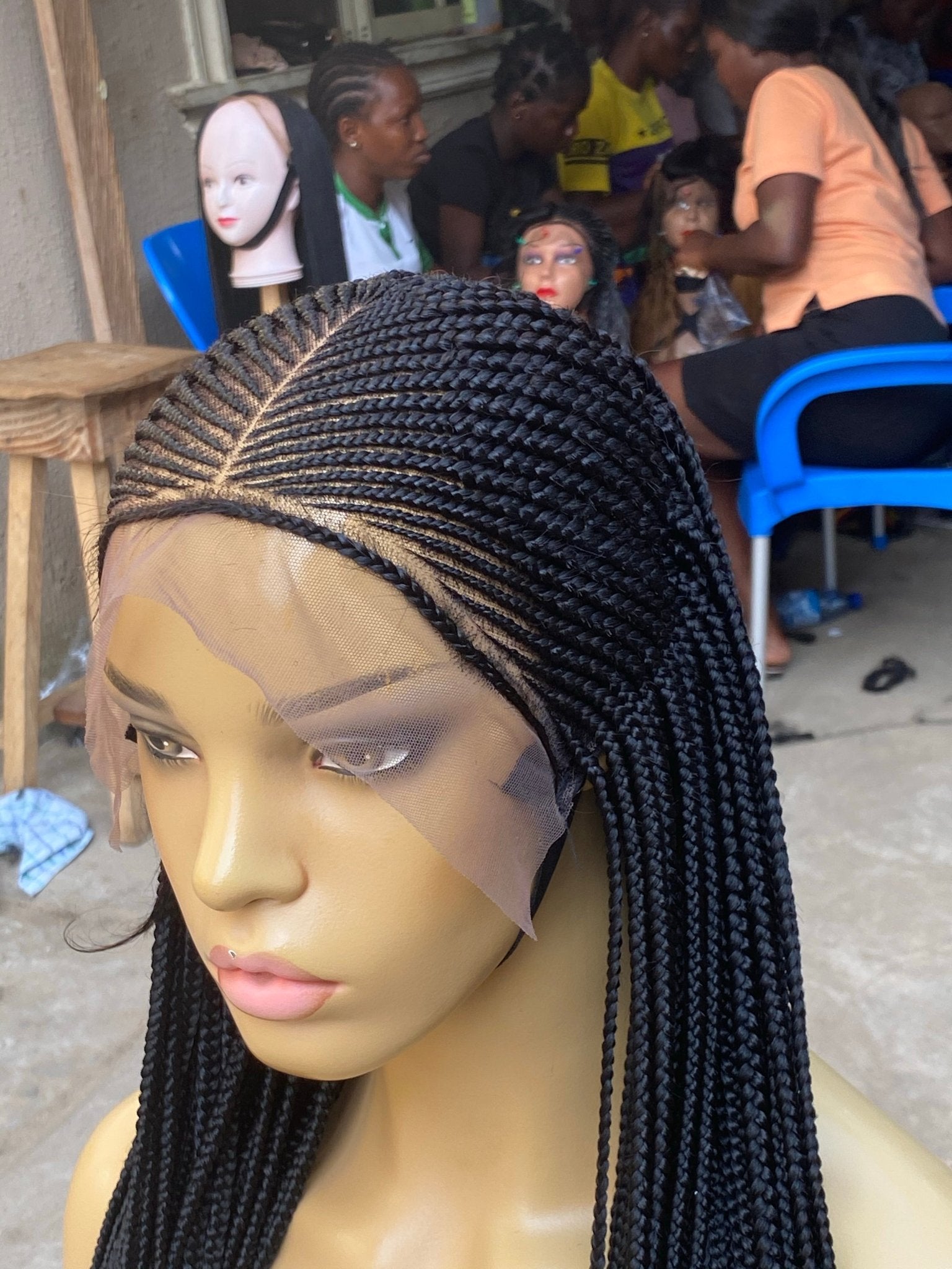 Cornrow Braid Wig - 13x6 Lace Frontal - Laraba - Plush Fashion Hub