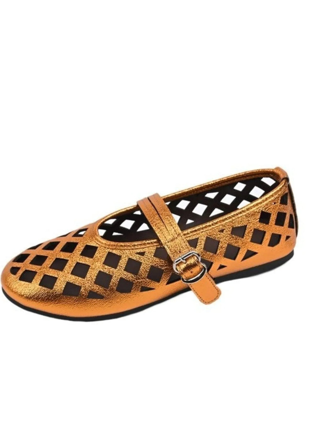 Women's vegan leather flat sandals with cutout design and round toe, stylish and comfortable for everyday wear by Trendsi.