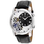 Christian Van Sant men's Sprocket auto-quartz watch with black dial and stainless steel band, showcasing modern men's watch design