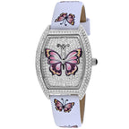 Christian Van Sant Women's Papillon watch with a round face and elegant leather strap, showcasing a stylish timepiece.