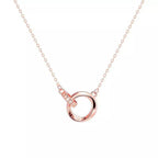 Elegant 18K rose gold-plated sterling silver necklace with a delicate chain, designed by Shopimist.