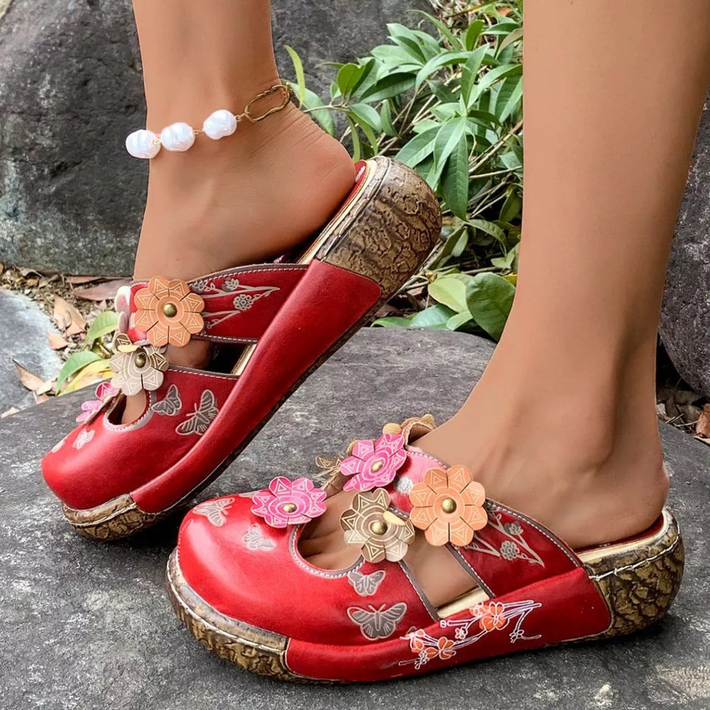 Shopimist round toe platform sandals with chunky sole and ankle strap, showcasing stylish summer footwear.