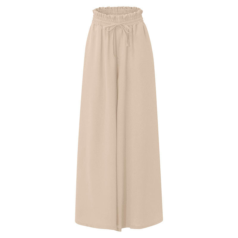 Women's high waist wide-leg casual pants by FitiqueFit, featuring a relaxed fit and flowing fabric in a stylish silhouette.