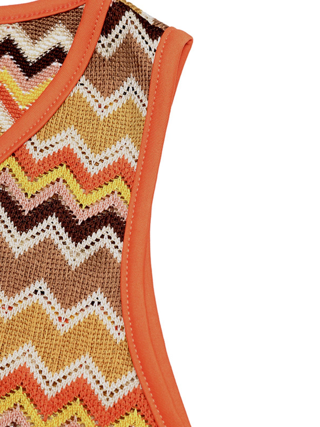 Women's zigzag knit tank top and shorts two-piece lounge set by Trendsi, featuring a cozy knit fabric in a stylish zigzag pattern.