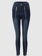 Zipper Front Skinny Jeans